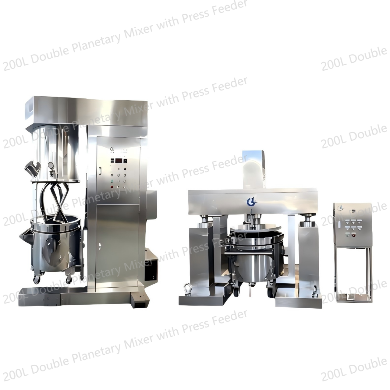 200 л двойной планетарный миксер с пресс-фидером